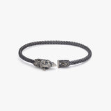 Wolf Head Bracelet with Ornate Clasp | 925 Sterling Silver