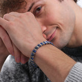 Lapis Lazuli & Hematite Men's Bracelet | Natural Stone