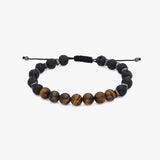Jasper & Matte Onyx Stone Men's Bracelet | Natural Stone