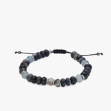 Blue Sea Sediment Jasper & Onyx Natural Stone | Men's Bracelet