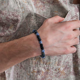 Sodalite & Black Onyx Men's Bracelet | Natural Stone