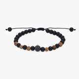 Natural Jasper Stone Men's Bracelet | Tiger's Eye & Onyx