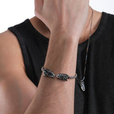 Crocodile Head Cuff Bracelet for Men | 925 Sterling Silver