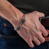 Crocodile Head Cuff Bracelet for Men | 925 Sterling Silver