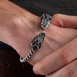 Crocodile Head Cuff Bracelet for Men | 925 Sterling Silver