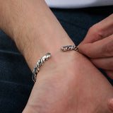 Twisted Silver Cuff Bracelet | 925 Sterling Silver
