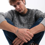 Twisted Knot Cuff Bracelet For Men | 925 Sterling Silver