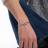Twisted Knot Cuff Bracelet For Men | 925 Sterling Silver