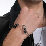 Skull And Hand Cuff Bracelet | 925 Sterling Silver