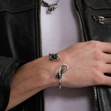 Skull And Hand Cuff Bracelet | 925 Sterling Silver