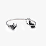 Skull And Hand Cuff Bracelet | 925 Sterling Silver