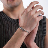Twisted Cuff Bracelet For Men | 925 Sterling Silver