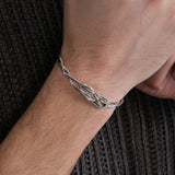Twisted Cuff Bracelet For Men | 925 Sterling Silver