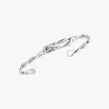 Twisted Cuff Bracelet For Men | 925 Sterling Silver
