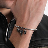 Gothic Skull Cuff Bracelet | 925 Sterling Silver