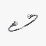 Twisted Bird Skull Cuff Bracelet | 925 Sterling Silver