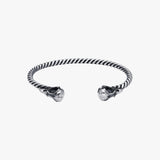 Twisted Bird Skull Cuff Bracelet | 925 Sterling Silver