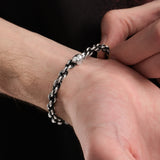 Men's Oxidized Twisted Cuff Bracelet | 925 Sterling Silver