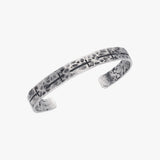 Hammered Cross Cuff Bracelet | 925 Sterling Silver