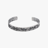 Hammered Cross Cuff Bracelet | 925 Sterling Silver
