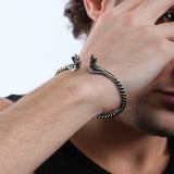 Twisted Snake Cuff Bracelet For Men | 925 Sterling Silver
