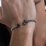 Twisted Snake Cuff Bracelet For Men | 925 Sterling Silver