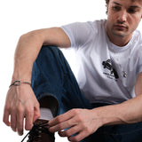 Twisted Cuff Bracelet for Men | 925 Sterling Silver