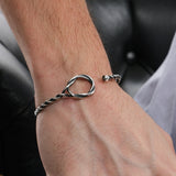 Twisted Cuff Bracelet for Men | 925 Sterling Silver
