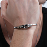 Silver Skull Cuff Bracelet | 925 Sterling Silver