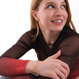 Paperclip Chain Tennis Bracelet | 18K Gold Vermeil
