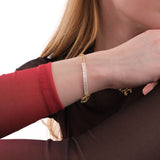 Paperclip Chain Tennis Bracelet | 18K Gold Vermeil