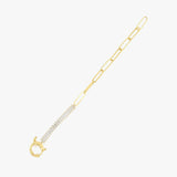 Paperclip Chain Tennis Bracelet | 18K Gold Vermeil