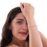 Square Link Geometric Cube Chain Bracelet | 18K Gold Vermeil