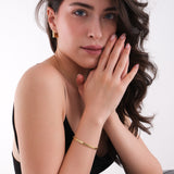 Square Link Geometric Cube Chain Bracelet | 18K Gold Vermeil