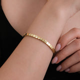 Square Link Geometric Cube Chain Bracelet | 18K Gold Vermeil