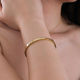 Square Link Geometric Cube Chain Bracelet | 18K Gold Vermeil