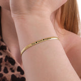 Herringbone Flat Snake Chain Bracelet | 18K Gold Vermeil