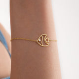 Heart Detailed Fish Bracelet