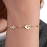 St Anne Medal Bracelet