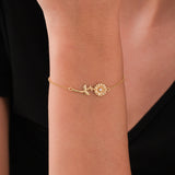 April Birth Flower Bracelet | 18K Gold Vermeil