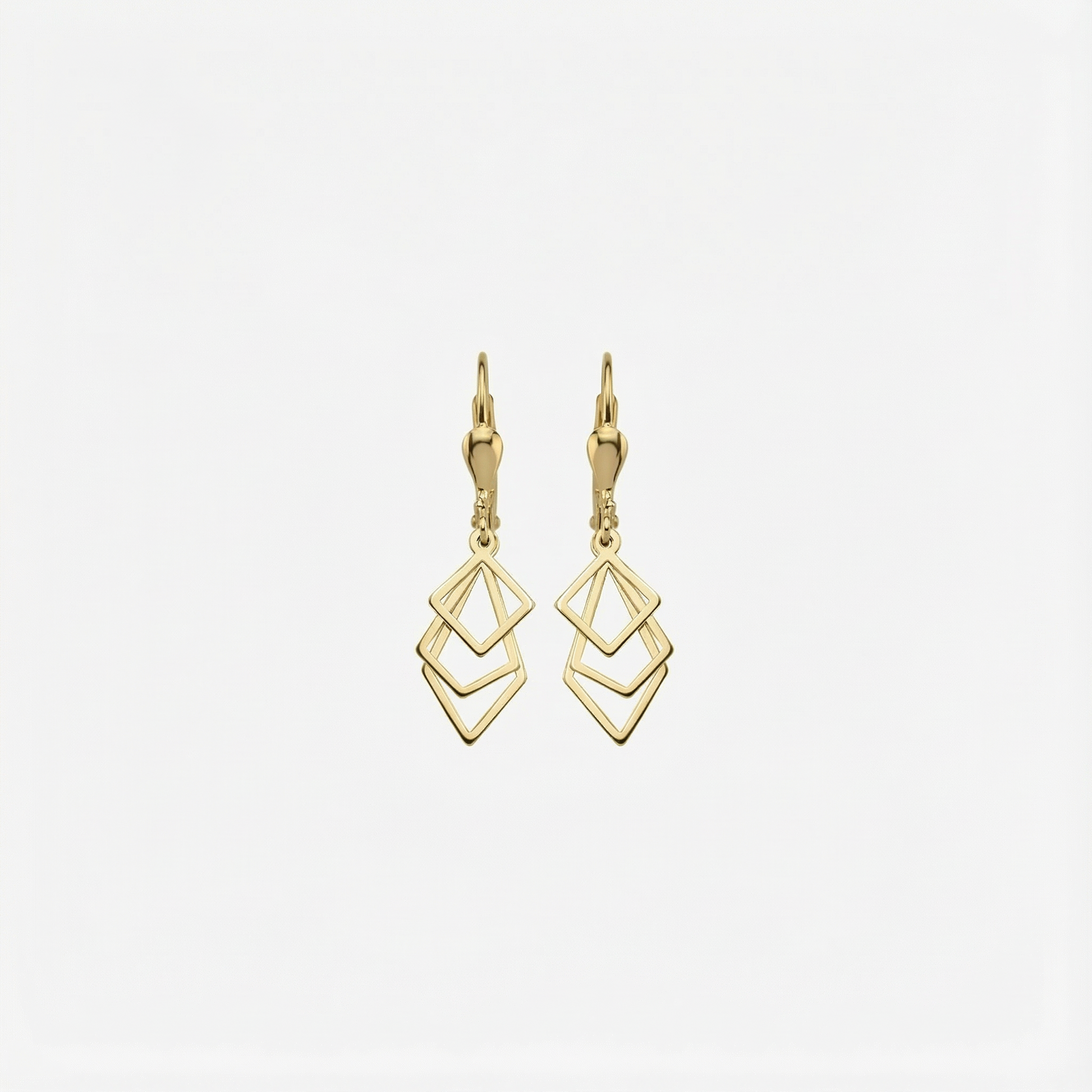 Geometric Earrings | 14K Solid Gold