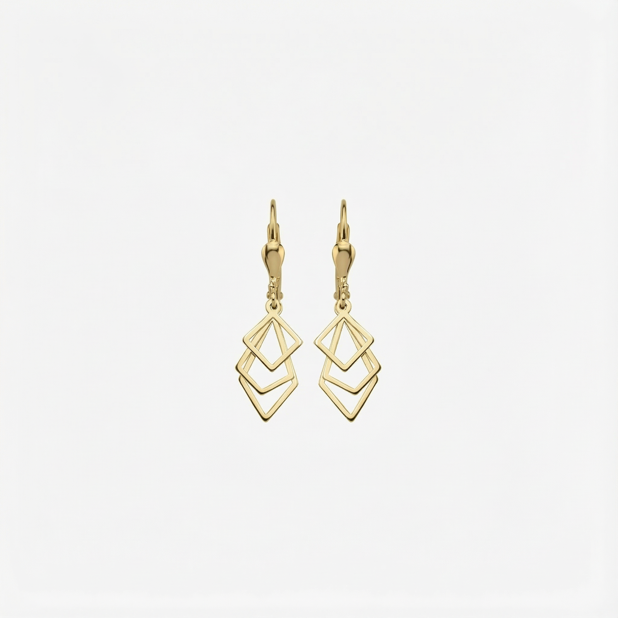 Geometric Earrings | 14K Solid Gold