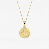 Pisces Zodiac Necklace | 14K Solid Gold