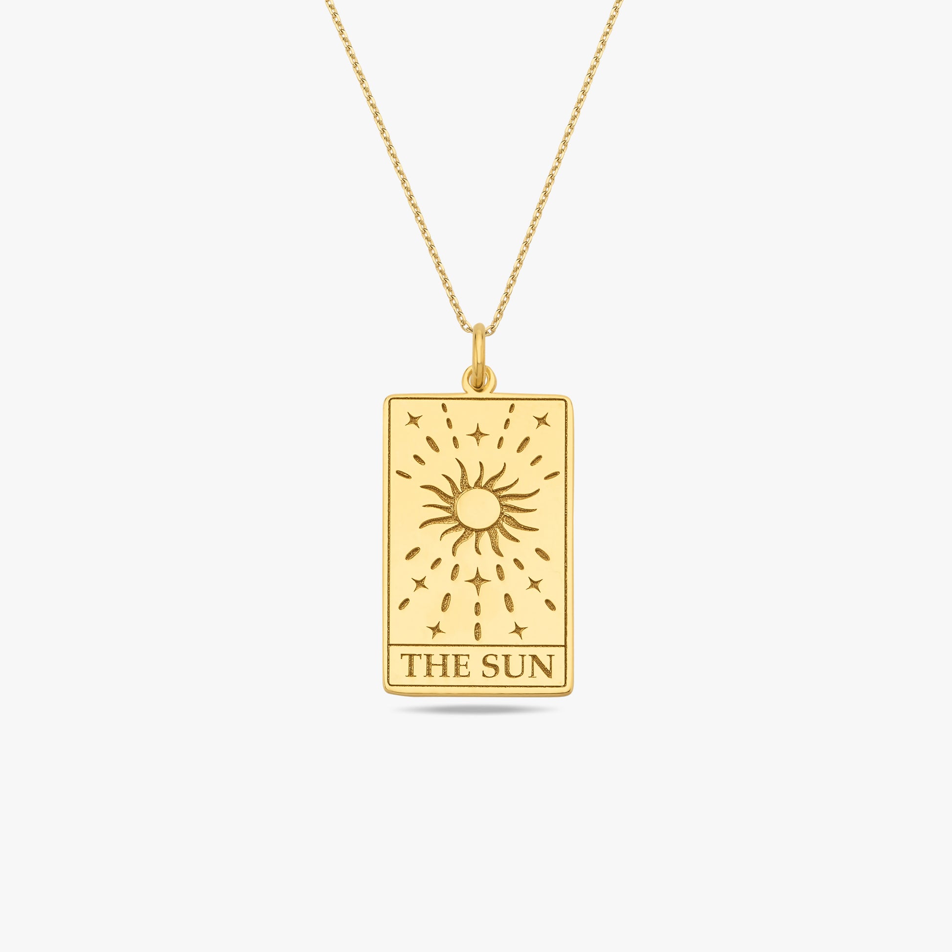 Tarot Card Necklace the Sun | 14K Gold Vermeil