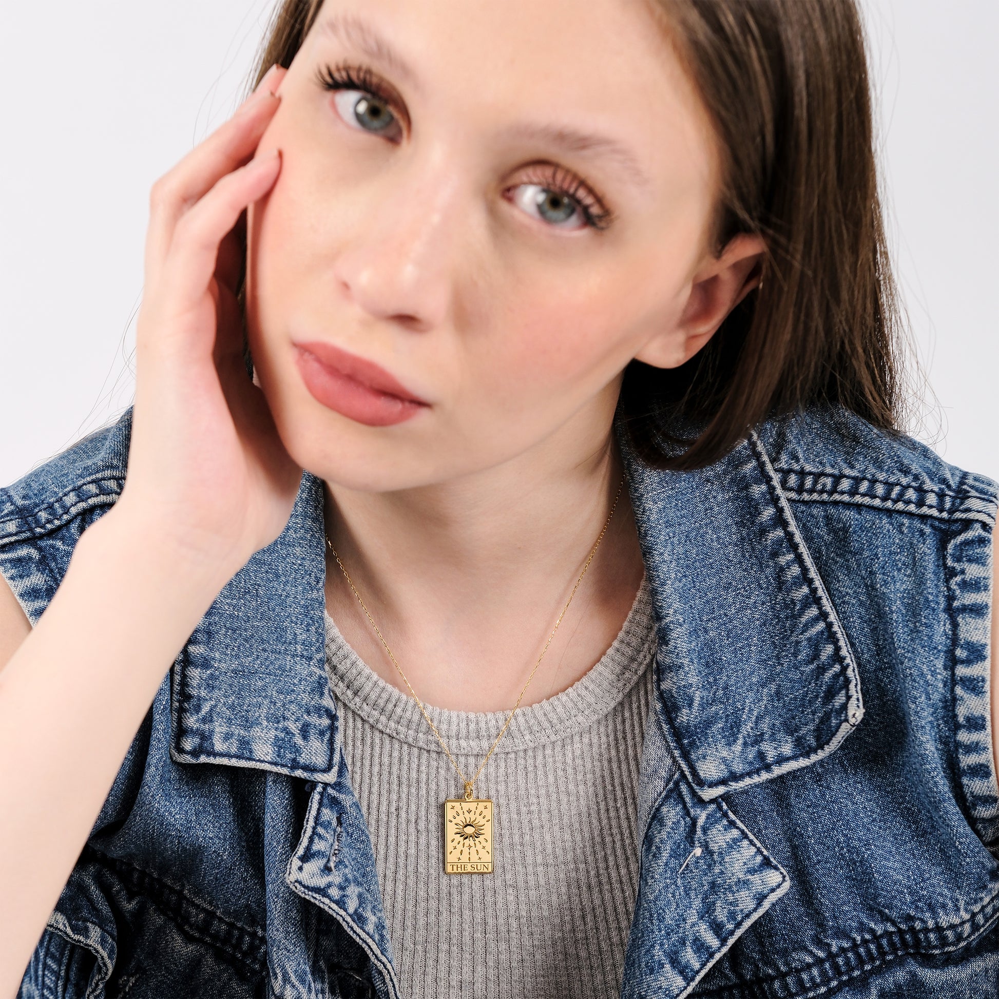 Tarot Card Necklace the Sun | 14K Gold Vermeil