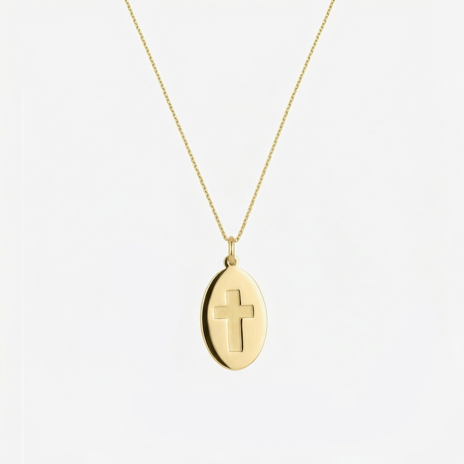 Coin Cross Necklace | 14K Gold Vermeil