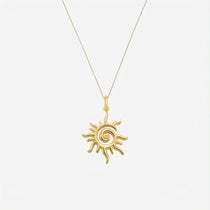 Sunburst Necklace in 14K Gold Vermeil
