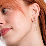 Double Chain Earrings | 14K Solid Gold