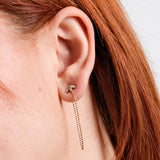 Double Chain Earrings | 14K Solid Gold