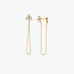 Double Chain Earrings in 14K Solid Gold